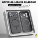 Magnetic Liquid Silicone Phone Case For iPhone 11 12 13 16 17 Pro Max Air 15 14 16 Plus Magsafe Official Charge Protector Cover: 3 - 5 Days Free Delivery Only UK - Image 2