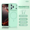 Magnetic Liquid Silicone Phone Case For iPhone 11 12 13 16 17 Pro Max Air 15 14 16 Plus Magsafe Official Charge Protector Cover: 3 - 5 Days Free Delivery Only UK