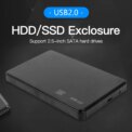 Plastic 3TB USB 2.0/3.0 Hard Disk Enclosure 2.5 inch SATA SSD HDD Mobile Case: 3 - 5 Days Free Delivery Only UK