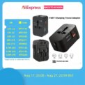 Universal Travel Adapter International All in One PD20W & QC18W Power Plug Wall Charger USB C Charging Ports for USA EU UK AU 3 - 5 Days Free Delivery Only UK