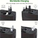 Universal Travel Adapter International All in One PD20W & QC18W Power Plug Wall Charger USB C Charging Ports for USA EU UK AU 3 - 5 Days Free Delivery Only UK - Image 5