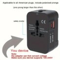 Universal Travel Adapter International All in One PD20W & QC18W Power Plug Wall Charger USB C Charging Ports for USA EU UK AU 3 - 5 Days Free Delivery Only UK - Image 3