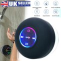 Portable Wireless Bluetooth Speaker Waterproof Suction For Shower Bathroom Black 3 - 5 Days Free Delivery Only UK