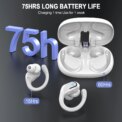Wireless Earbuds, Bluetooth 5.3 Headphones Sport, Bluetooth Earbuds with ENC Noise Canceling Mic, Bass Stereo Wireless Earphone 3 - 5 Days Free Delivery Only UK