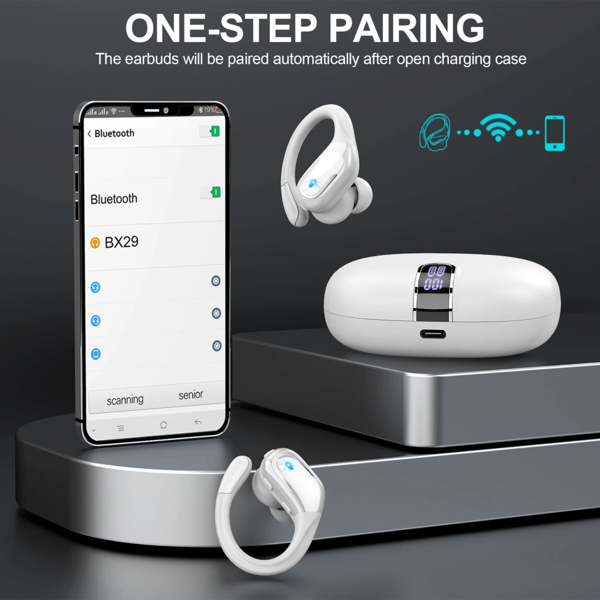 Wireless Earbuds, Bluetooth 5.3 Headphones Sport, Bluetooth Earbuds with ENC Noise Canceling Mic, Bass Stereo Wireless Earphone 3 - 5 Days Free Delivery Only UK - Image 4