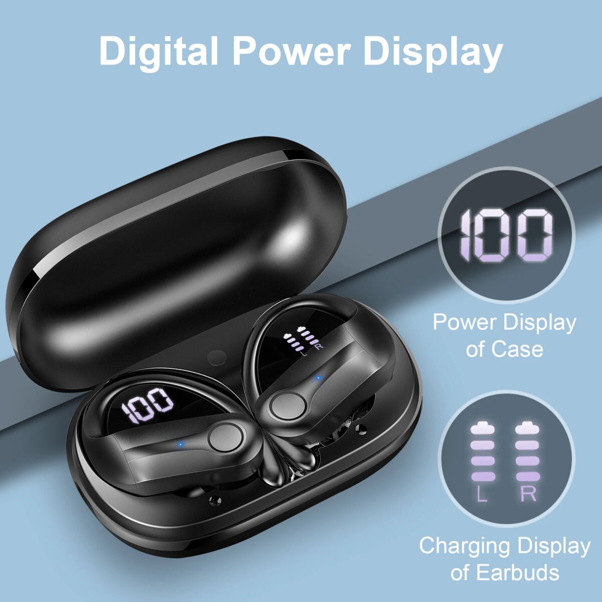 Wireless Earbuds, Bluetooth 5.3 Earbuds Stereo Bass, in-Ear Noise Cancelling Mic, Earphones IP7 Waterproof Sports, 50H Playback 3 - 5 Days Free Delivery Only UK. - Image 3