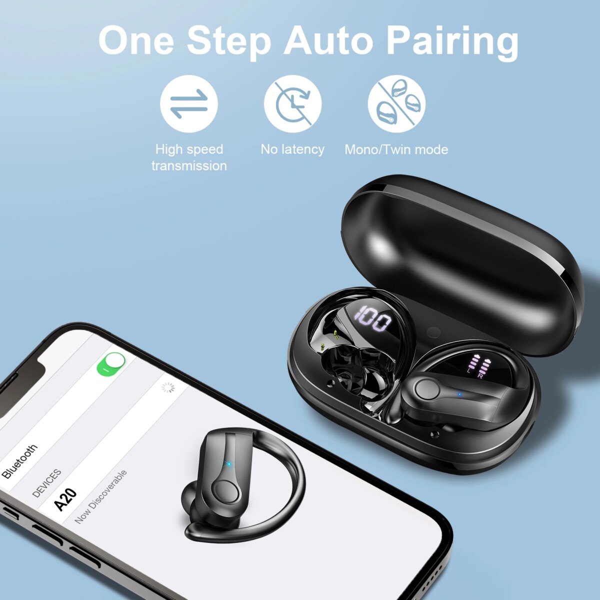 Wireless Earbuds, Bluetooth 5.3 Earbuds Stereo Bass, in-Ear Noise Cancelling Mic, Earphones IP7 Waterproof Sports, 50H Playback 3 - 5 Days Free Delivery Only UK. - Image 5