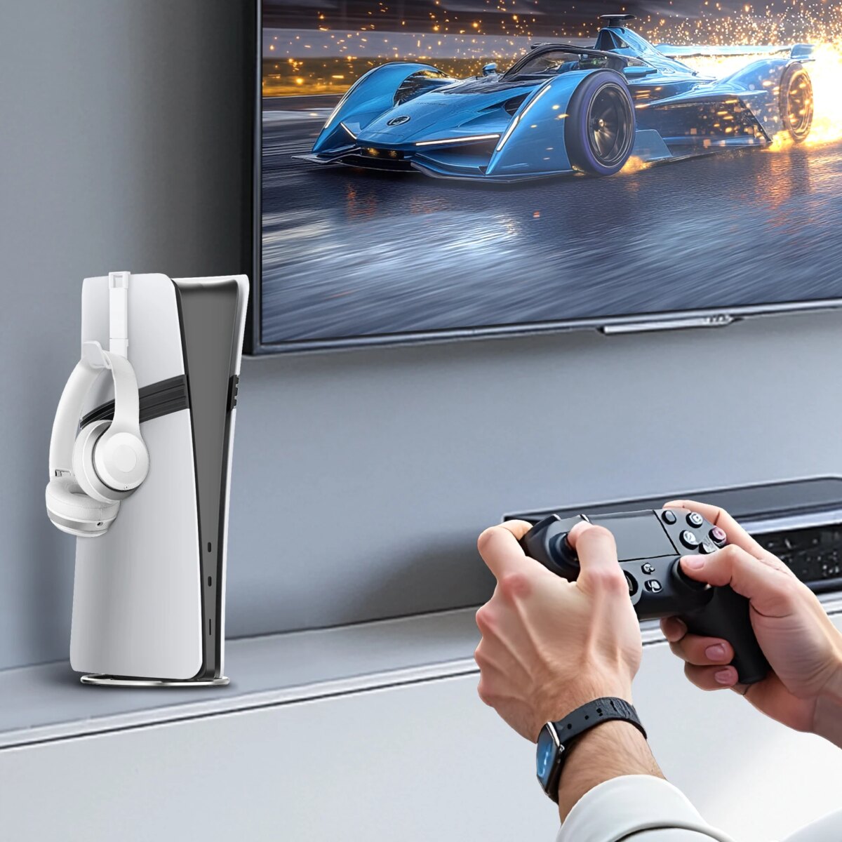 AceGamer Vertical Stand for PS5/ PS5 Pro/ PS5 Slim Console, Non-Slip Base Mount for PlayStation 5 Vertical Stand Electronic : 3 - 5 Days Free Delivery Only UK - Image 6