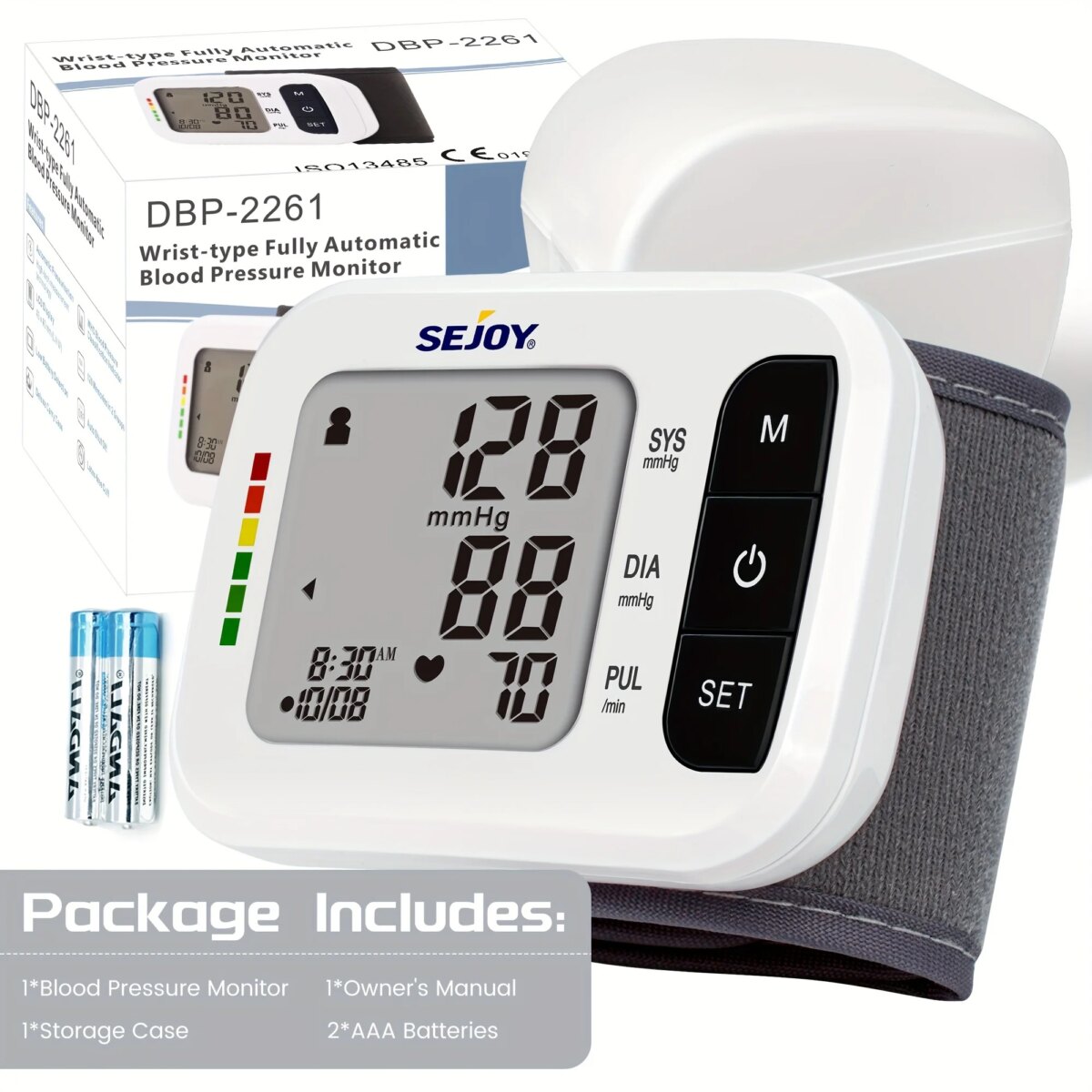Sejoy Accurate Wrist Blood Pressure Monitor For Home Use Automatic Digital Blood Pressure Device With Large LCD Display: 3 - 5 Days Free Delivery Only UK - Image 2