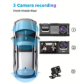 3 Channel 1080P Dash Cam 32 GB Front/Rear/Inside 3 Lens Recording IR Night Vision Loop Recording 2" IPS Screen Wide Angle Car DVRs: 3 - 5 Days Free Delivery Only UK - Image 4