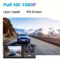 3 Channel 1080P Dash Cam 32 GB Front/Rear/Inside 3 Lens Recording IR Night Vision Loop Recording 2" IPS Screen Wide Angle Car DVRs: 3 - 5 Days Free Delivery Only UK - Image 3