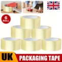 Transparent Brown Parcel Tape Strong Packaging Carton Sealing Tape 48mm X 75m Transparent Tape: 3 - 5 Days Free Delivery Only UK