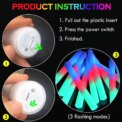 15 Pcs LED Foam Glow Sticks Bulk Colorful RGB Light Up Sticks Glow in The Dark Party Supplies for Wedding Birthday: 3 - 5 Days Free Delivery Only UK - Image 3