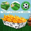 Soccer Birthday Serving Tray, 36pcs Soccer Paper Trays/Soccer Snack Tray/Soccer Party Food Trays, Soccer Party Nachos Food Boats: 3 - 5 Days Free Delivery Only UK - Image 3
