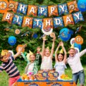 Dart War Party Supplies,100pcs Decorations Tableware Set-Dart War Party Plates Cups Napkins Tablecloth Balloons Banner etc: 3 - 5 Days Free Delivery Only UK - Image 4