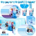 Elsa Birthday Party Supplies, 144pcs Frozen Party Decorations&Tableware-Plates Napkins Banner etc Frozen Birthday Party Supplies: 3 - 5 Days Free Delivery Only UK