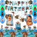 Disne Moana Birthday Party Supplies, 35 Pcs Moana Party Decorations-Moana Balloons Banner Tablecloth etc Moana Birthday Supplies: 3 - 5 Days Free Delivery Only UK