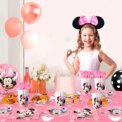 Minnie Birthday Party Supplies,113pcs Minnie Mouse Party Decorations Tableware Set-Plates Napkins Cup etc Minnie Party Tableware: 3 - 5 Days Free Delivery Only UK - Image 3