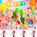 Minnie Birthday Party Supplies,113pcs Minnie Mouse Party Decorations Tableware Set-Plates Napkins Cup etc Minnie Party Tableware: 3 - 5 Days Free Delivery Only UK - Image 5