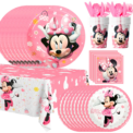 Minnie Birthday Party Supplies,113pcs Minnie Mouse Party Decorations Tableware Set-Plates Napkins Cup etc Minnie Party Tableware: 3 - 5 Days Free Delivery Only UK