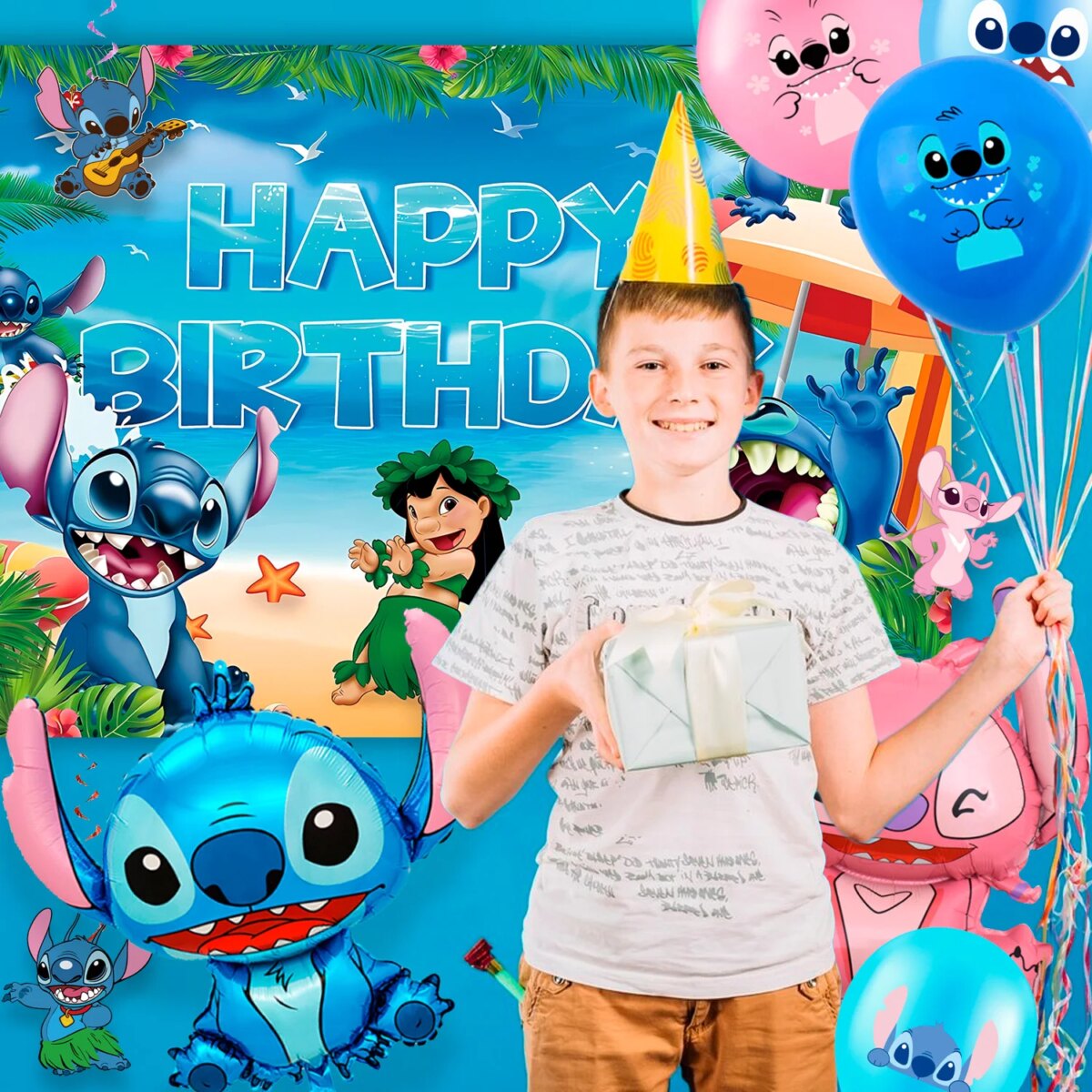 Stitch Party Supplies,36pcs Stitch Birthday Decorations-Stitch Balloon Tablecloth Backdrop etc Stitch Birthday Party Supplies: 3 - 5 Days Free Delivery Only UK - Image 2