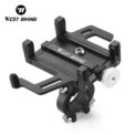 WEST BIKING Phone Holder Motorcycle Electric Bicycle Mobile Phone Support Aluminum Alloy Five Claws Mechanical Bike Phone Holder: 3 - 5 Days Free Delivery Only UK