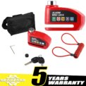 Alarm Motorbike Disc Lock Brake Scooter Motorcycle Cycle Bike Security + 2 Keys: 3 - 5 Days Free Delivery Only UK
