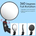 WEST BIKING Bicycle Rearview 360 Rotate Safety Adjustable Cycling Rear View MTB Road Bicycle Handlebar Mirrors Bike Accessories: 3 - 5 Days Free Delivery Only UK - Image 4