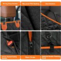 Universal Waterproof pet car seat cover，dog car seat cover for back seat with Mesh Window Double-layer thickening Anti-dirty: 3 - 5 Days Free Delivery Only UK - Image 6