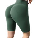 Gym Women Shorts High Waist Butt-lifting Sports Short Pants Female Green: 3 - 5 Days Free Delivery Only UK