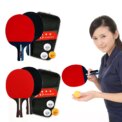 Ping Pong Racket 2 Rackets & 3 Balls Table Tennis Paddles Professional Ping Pong Paddle with Bag for Beginners Training Game: 3 - 5 Days Free Delivery Only UK - Image 2