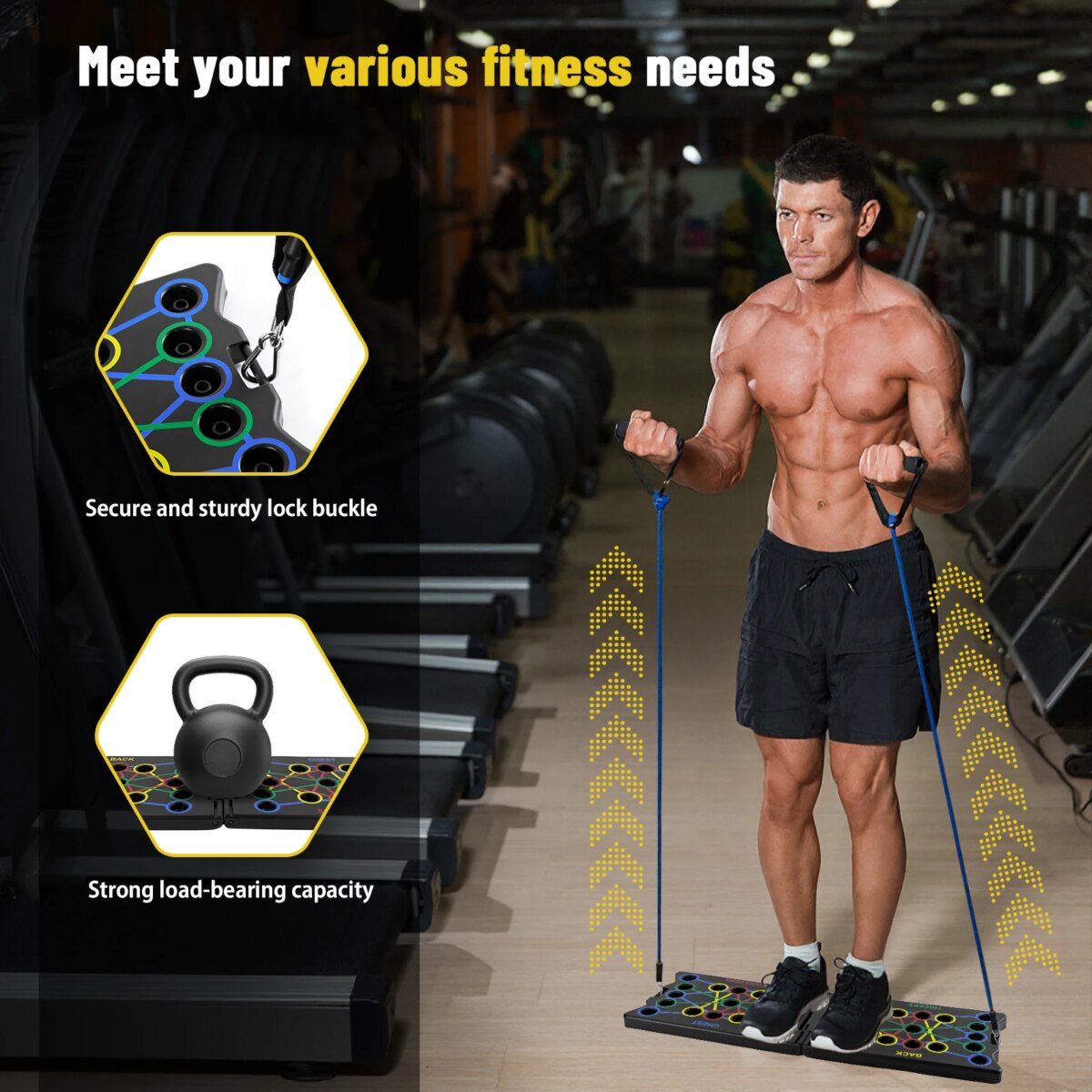 24-In-1 Multifunctional Push-up Board Set Portable Foldable Fitness Equipment For Chest Abdomen Arms And Back Training: 3 - 5 Days Free Delivery Only UK - Image 6