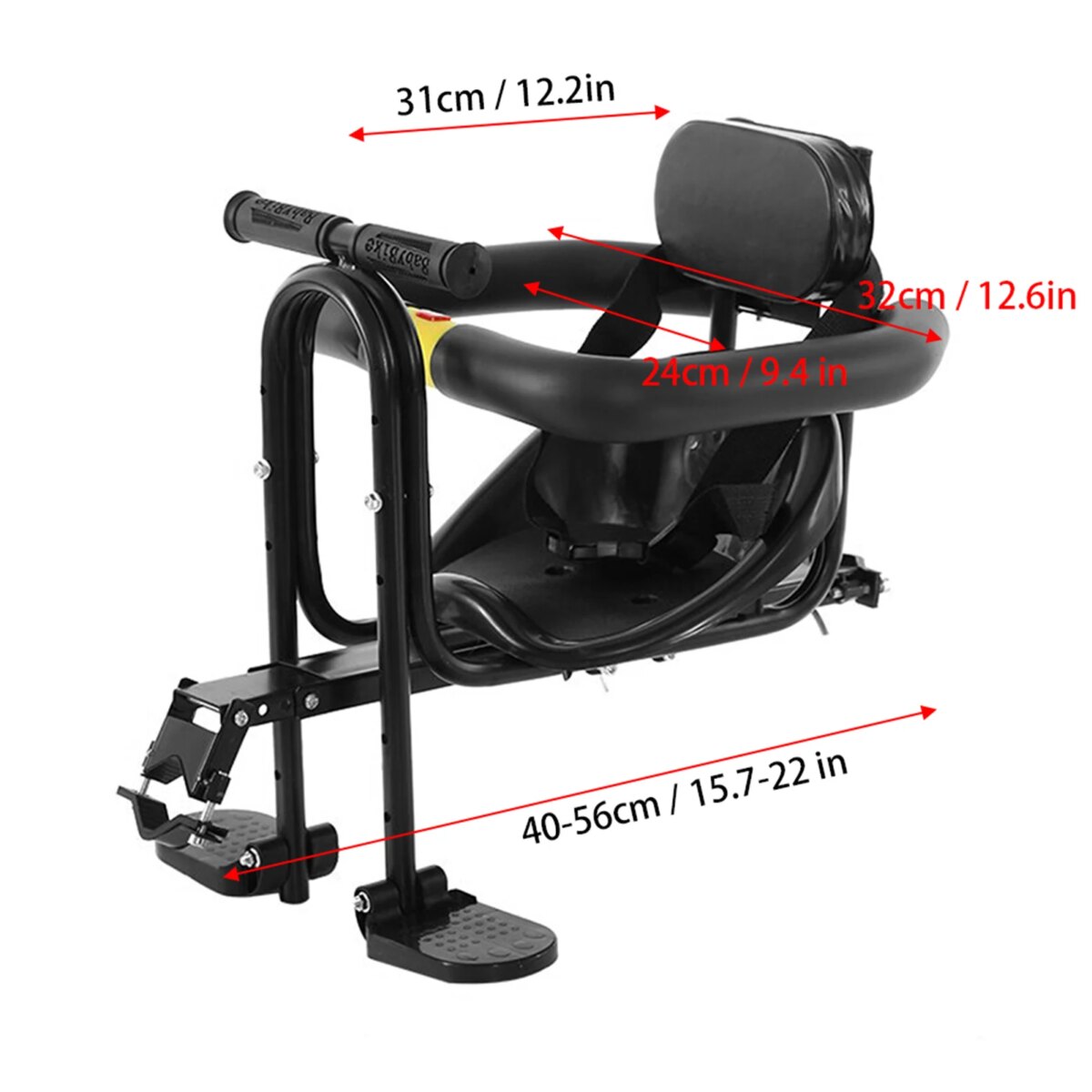 Safety Child Saddle Front Bicycle  Seat Child Safety Child Saddle with Pedals and Support for MTB Road Bike Front Seat for Kid: 3 - 5 Days Free Delivery Only UK - Image 5