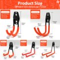 Heavy Duty Metal Hook Garage Organizer Wall Mount Bicycle Hanger Hooks Wall Mount Anti-slip Storage Hook For Ladders Garden Tools: 3 - 5 Days Free Delivery Only UK - Image 2