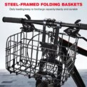Folding Bicycle Basket Rust Proof Quick Release Frame Basket Foldable Fold-Up Bike Cargo Rack for Outdoor Cycling Travel Basket: 3 - 5 Days Free Delivery Only UK - Image 2