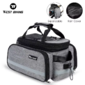 WEST BIKING Bicycle Pannier Bags Waterproof Large Capacity Bike Trunk Bag 3 in 1 MTB Road Cycling Luggage Carrier Rear Seat : 3 - 5 Days Free Delivery Only UKBags