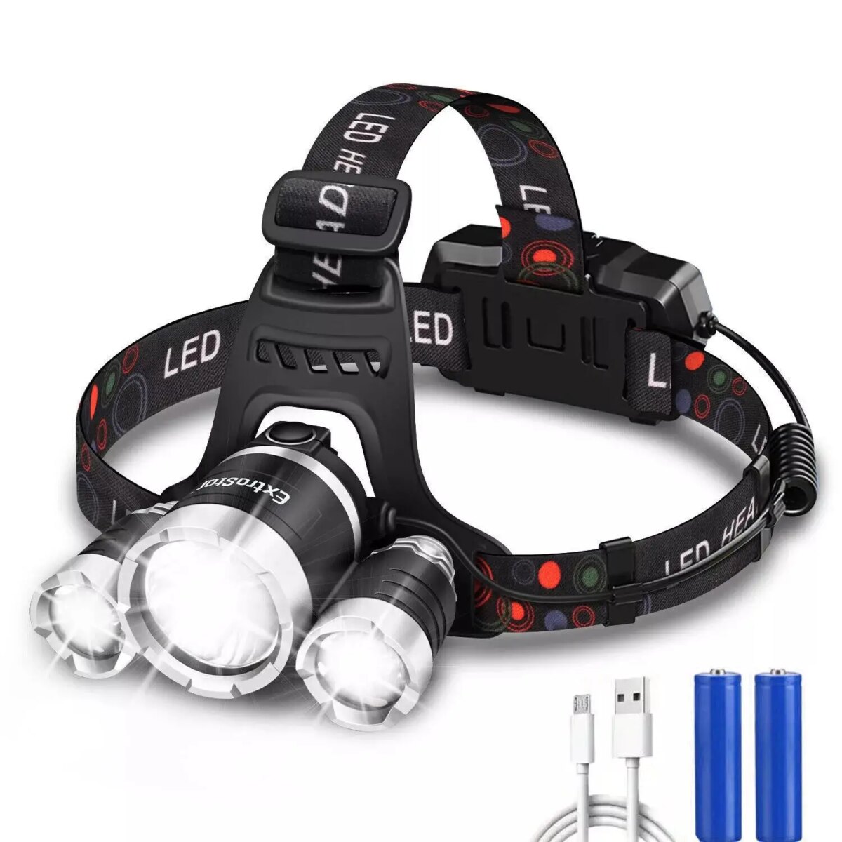 LED Headlamp Headlight USB Rechargeable Head Torch Light for Camping Mountain Climbing Portable: 3 - 5 Days Free Delivery Only UK - Image 6