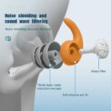 Silicone Earplugs Waterproof Swimming Ear Plugs Noise Reduction Ear Protector for Sleeping Diving Soft Nano Silica Gel Earplug: 3 - 5 Days Free Delivery Only UK - Image 3
