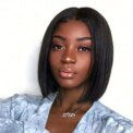 Short Straight Bob Wig with Lace Front, Natural Look Synthetic Hair for Women: 3 - 5 Days Free Delivery Only UK - Image 2
