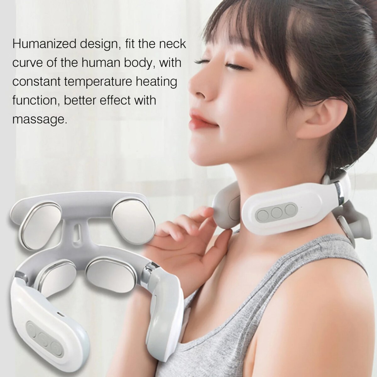 Cervical Massager 16 Modes USB Smart Pulse Heating 4 Head Neck Massager for Neck Tension Relax Muscles Vibrator Heating Massager: 3 - 5 Days Free Delivery Only UK - Image 5