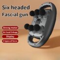 6-head Fascia LCD display Gun Vibration Body Muscle Relaxer Massage Gun Back Waist Massager Neck Shoulder Thigh massaged: 3 - 5 Days Free Delivery Only UK