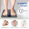 Rechargeable Electric Foot Massager Pad Electrostimulator Massage Mat EMS Muscle Massager Relax Feet Massage Fitness : 3 - 5 Days Free Delivery Only UK - Image 4