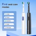 Smart Rotating Timing Electric Toothbrush, Rechargeable Rotary Toothbrush with 4 Heads, 5 Modes Setting Teeth Whitening Oral Car: 3 - 5 Days Free Delivery Only UK - Image 4