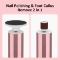 2 In1 Electric File For Feet Pedicure Machine Dead Skin Remover Callus Foot Grinding Trimmer Rechargeable Foot Care Tool: 3 - 5 Days Free Delivery Only UK - Image 3