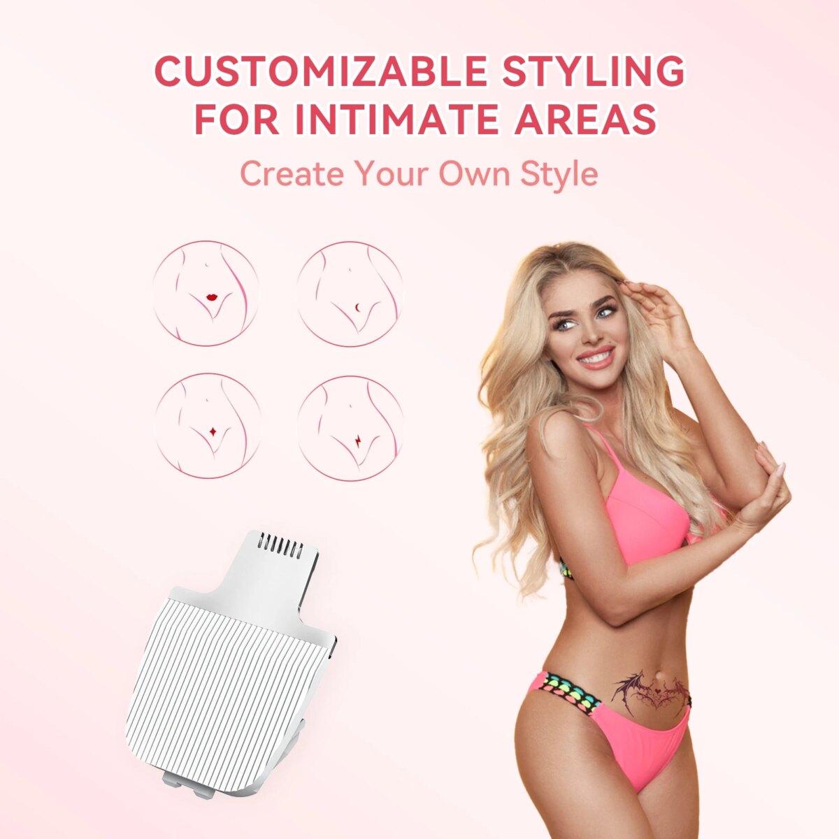 MAXGROOM Bikini Trimmer for Women IPX7 Waterproof Body Underarm Legs Pubic Hair Trimmer Detachable Head Painless Electric Shaver: 3 - 5 Days Free Delivery Only UK - Image 3