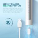 Sejoy Sonic Electric Toothbrush For Adults Tooth Deep Clean 10 Brush Heads Travel Case Built in Smart : 3 - 5 Days Free Delivery Only UKTimer Sonic Toothbrush - Image 5