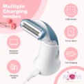 5-in-1 Women's Electric Shaver - Wet and Dry Removal of Face, Eyebrows, Legs and Armpits - Portable Bikini Trimmer, Rechargeable USB Charging, Stainless Steel Blade, Gentle and Effective Shaving, Pink Gift Box Includes, Bikini Hair Removal Agent: 3 - 5 Days Free Delivery Only UK - Image 3