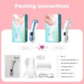 5-in-1 Women's Electric Shaver - Wet and Dry Removal of Face, Eyebrows, Legs and Armpits - Portable Bikini Trimmer, Rechargeable USB Charging, Stainless Steel Blade, Gentle and Effective Shaving, Pink Gift Box Includes, Bikini Hair Removal Agent: 3 - 5 Days Free Delivery Only UK - Image 2
