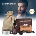 4pcs/set Beard Growth Kit For Men Hair Enhancer Thicker Mustache Grooming Beard Care Oil Moisturizer Wax Balm With Roller Comb: 3 - 5 Days Free Delivery Only UK