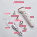 Women Electric Hair Removal Device Electric Epilator Wet And Dry with Nose Eyebrow Trimmer Razor Cleaning brush for Leg Arm: 3 - 5 Days Free Delivery Only UK - Image 4